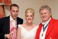 Essex wedding Toastmaster Richard Palmer with Bride and Groom Hannah and Chris