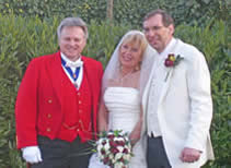 Essex Toastmaster with bride and groom at Stock Brook Manor wedding reception