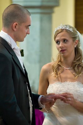 Steve and Lucy at St. Mary's Church, Great Baddow, Chelmsford, Essex for their wedding service