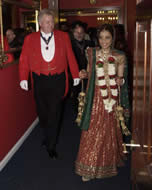 Hindu Toastmaster at Parklands, Essex with Bride Neesha on the way to her civil ceremony before the Hindu ceremony