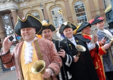 Five town criers from the English Toastmasters Association