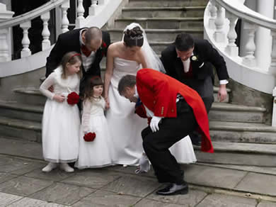 Essex toastmaster Richard Palmer assisting Essex wedding photographer at The Manor of Groves, Hertfordshire