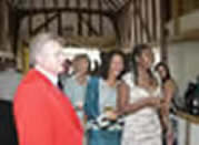 Richard Palmer Essex Toastmaster at Wedding Receiving Line at Vaulty Manor