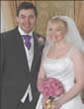Bride and bridegroom on their wedding day at Pontlands Park with Essex toastmaster Richard Palmer