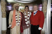 Sikh Wedding Toastmaster Richard Palmer with Bride and bridegroom