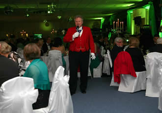 Essex Based English Toastmaster Richard Palmer at Colchester Uniited Football Club for the NSPCC Emerald Ball