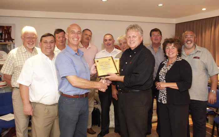 Presentation of certificates at the toastmasters training seminar, in August 2011, to Steve Phelps our new toastmaster from South Wales