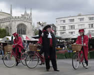 The Toastmaster is also a town crier in Cambridge