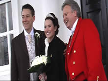 Wedding Toastmaster with Bride and Groom at Boreham House